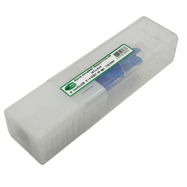 Фреза концевая твердосплавная ц/х TORNERI 16x45x100 мм, z=4, с покрытием nACo-blue, HRC 65Фото 9253-03.jpg