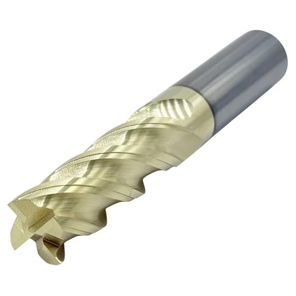 Фреза концевая твердосплавная TORNERI ц/х 16x45x100 мм z=4 по нержавеющей стали и титану, с покрытием ZrN, HRC 68