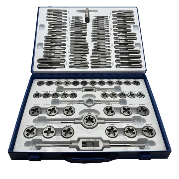 Набор метчиков и плашек TORNERI М2 - М18 (110 предметов) в металлическом кейсе