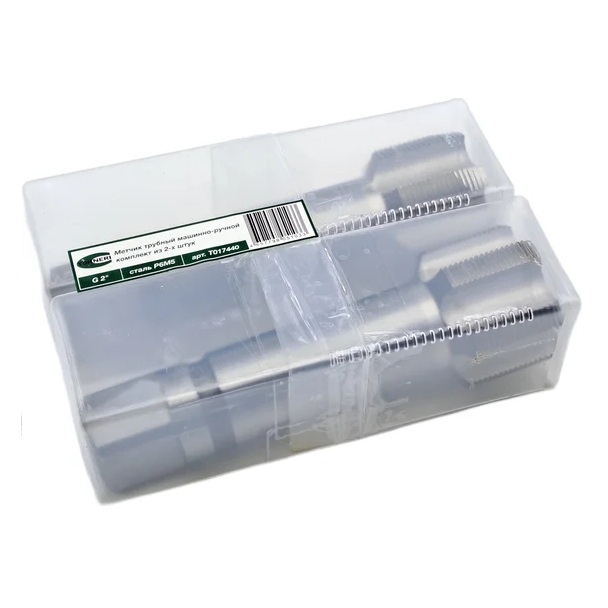 Метчик трубный TORNERI машинно-ручной, G2 Р6М5 комплект из 2-х штукФото 9312-03.jpg