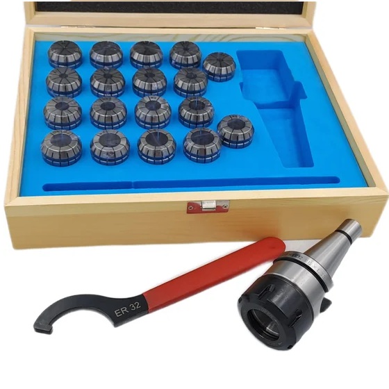 Патрон цанговый 7:24 NT30 с набором цанг ЕR 32 из 18 шт. (3-20 мм) TORNERIФото 9332-02.jpg