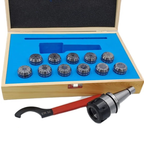 Патрон цанговый 7:24 NT30 с набором цанг ЕR 32 из 11 шт. (4-20 мм) TORNERIФото 9333-02.jpg