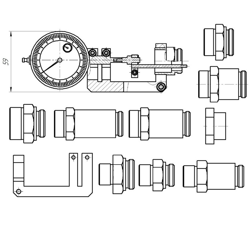 Комплект оснастки для ремонта ТНВД фирмы Bosch размерности P М-607Фото 9396-02.jpg