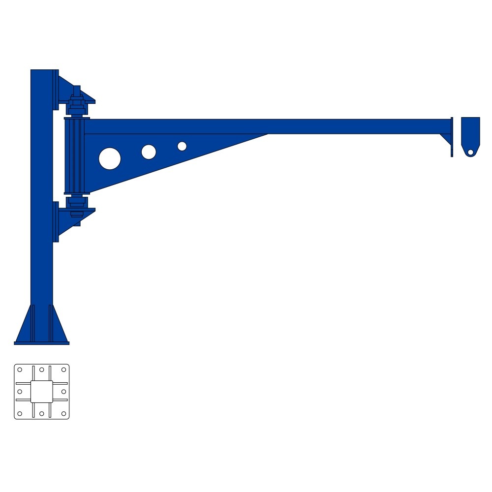 Консольный кран манипулятор двухплечевой РКМН-2000х1500