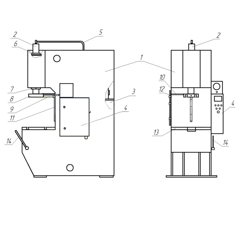 Пресс гидравлический вертикальный П6320Б (П6320) усилием 10 тоннФото 9655-06.jpg