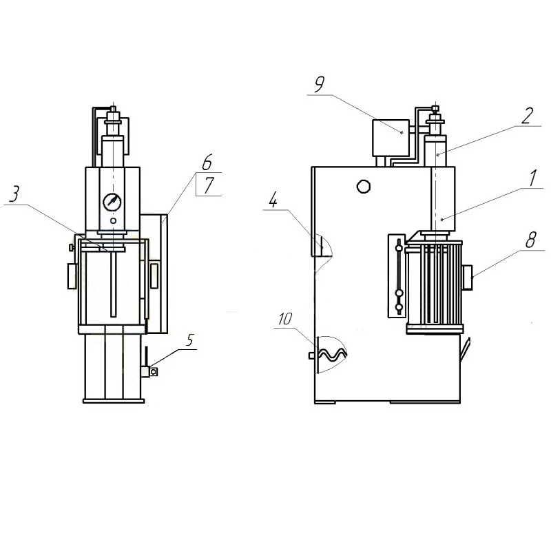 Пресс гидравлический вертикальный П6324Б (П6324) усилием 25 тоннФото 9656-06.jpg