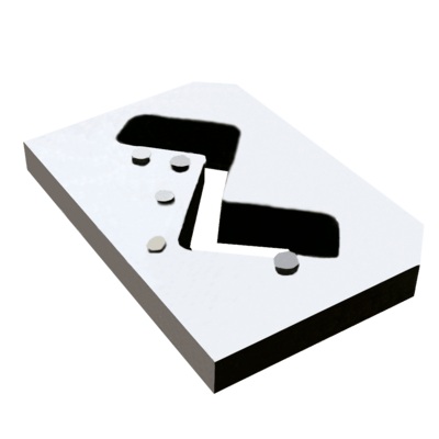 Нож-плиты для резки уголка в сборе