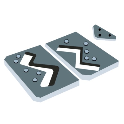 Нож-плиты для резки уголка в сборе